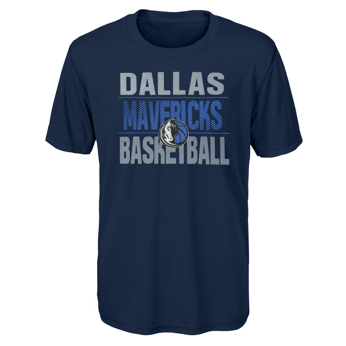 Outerstuff NBA Youth Boys Performance Long and Short Sleeve T-Shirt Combo, Dallas Mavericks