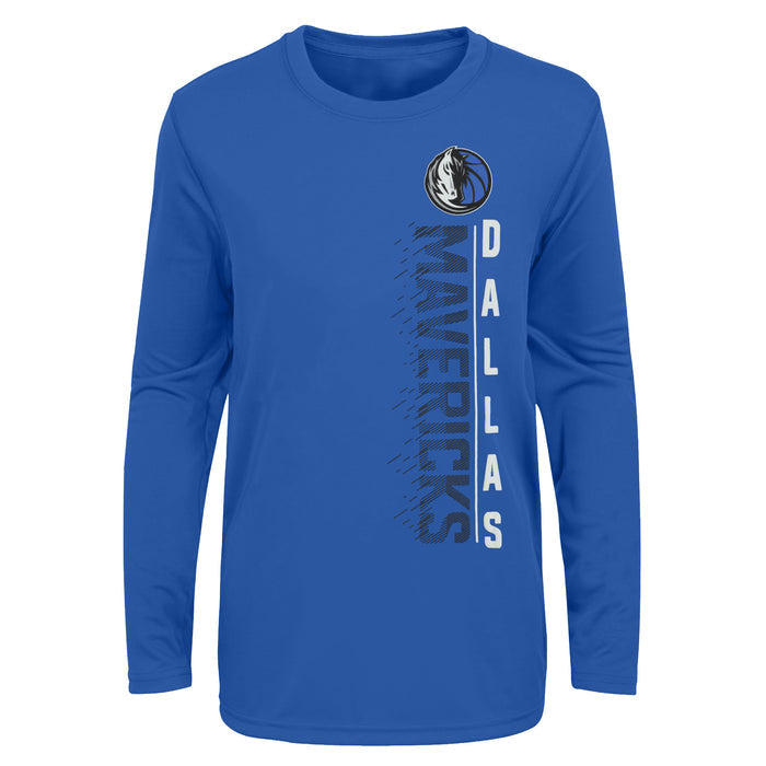 Outerstuff NBA Youth Boys Performance Long and Short Sleeve T-Shirt Combo, Dallas Mavericks