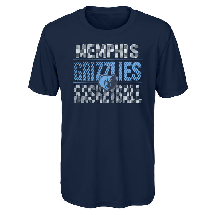 Outerstuff NBA Youth Boys Performance Long and Short Sleeve T-Shirt Combo, Memphis Grizzlies