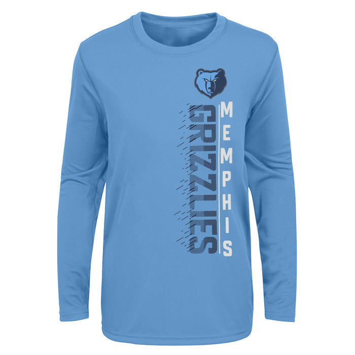 Outerstuff NBA Youth Boys Performance Long and Short Sleeve T-Shirt Combo, Memphis Grizzlies