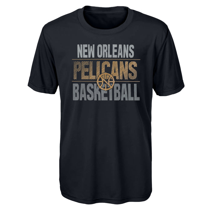 Outerstuff NBA Youth Boys Performance Long and Short Sleeve T-Shirt Combo, New Orleans Pelicans