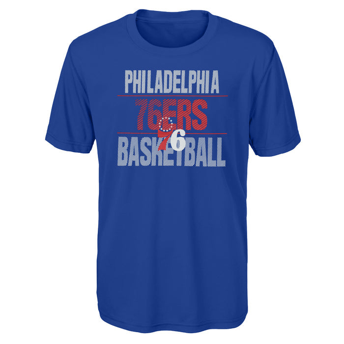 Outerstuff NBA Youth Boys Performance Long and Short Sleeve T-Shirt Combo, Philadelphia 76ers
