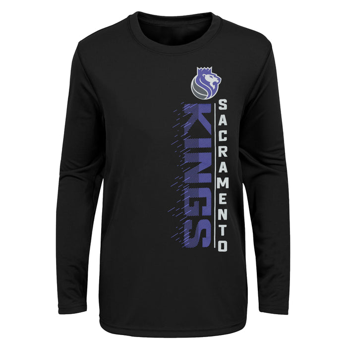 Outerstuff NBA Youth Boys Performance Long and Short Sleeve T-Shirt Combo, Sacramento Kings