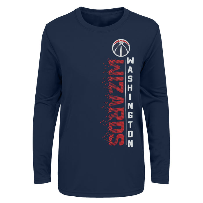 Outerstuff NBA Youth Boys Performance Long and Short Sleeve T-Shirt Combo, Washington Wizards