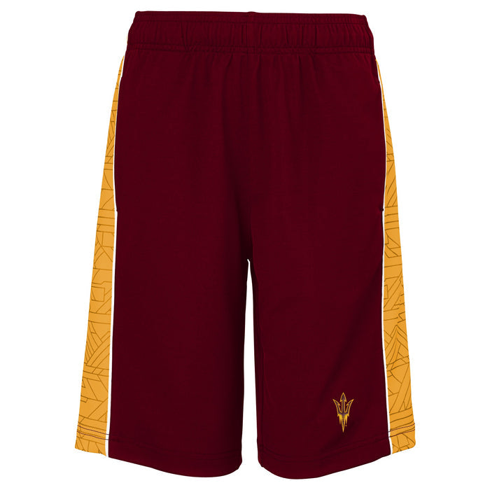 Outerstuff NCAA Boy's Youth Break Points Shorts, Arizona State Sun Devils, Maroon