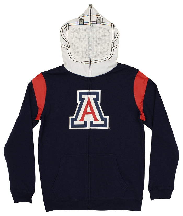 Outerstuff NCAA Boys Youth Full Zip Fleece Helmet Hoodie, Arizona Wildcats