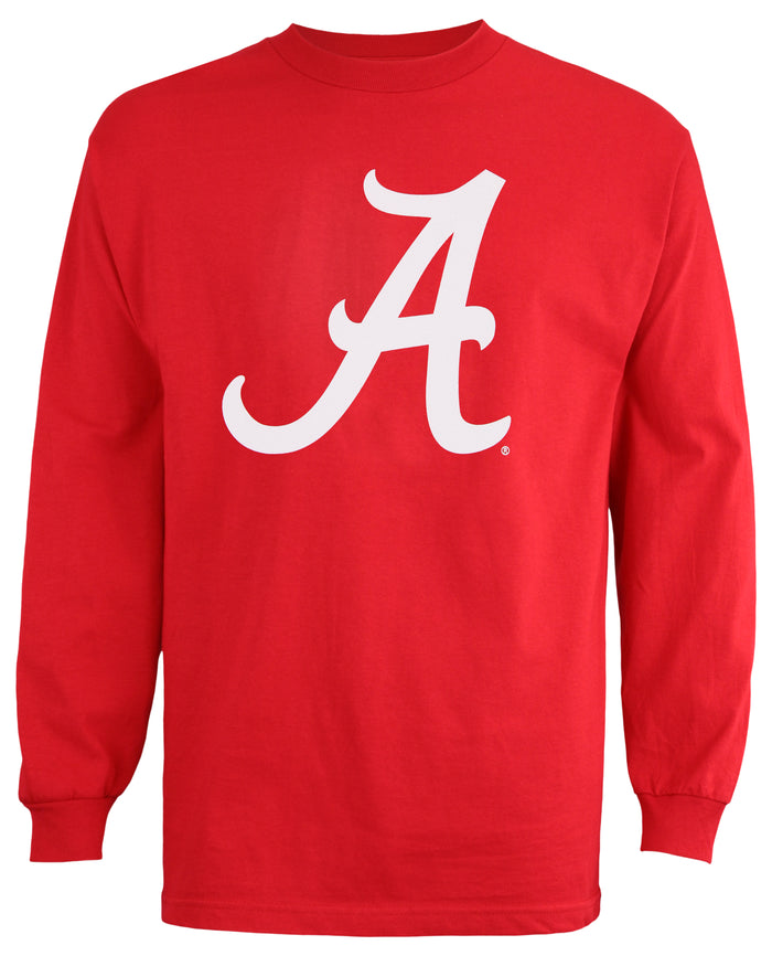 Outerstuff NCAA Mens Alabama Crimson Tide Red Long Sleeve Primary Logo T-Shirt