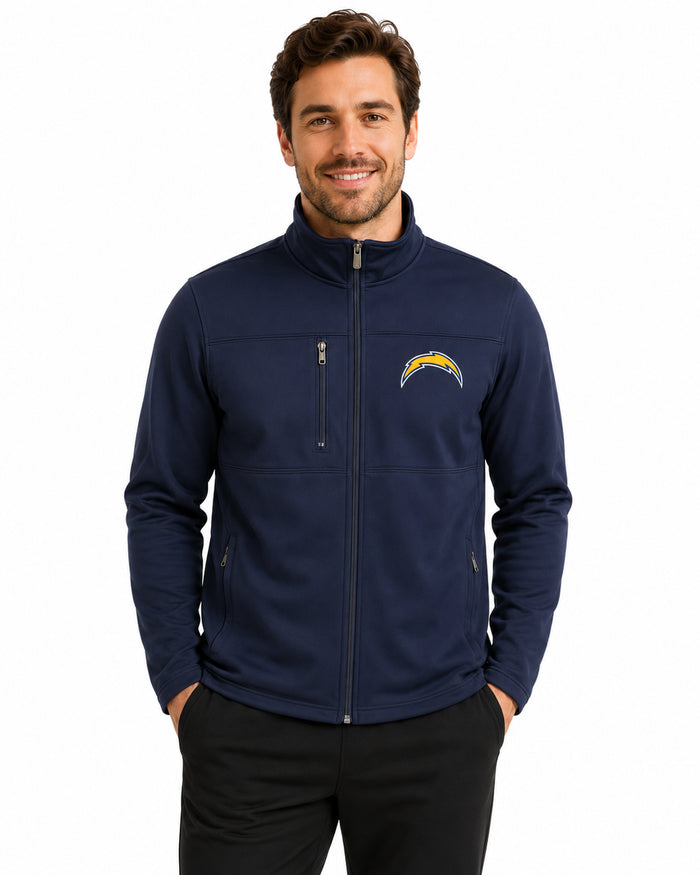 Outerstuff NFL Boys Youth Los Angeles Chargers Navy Bonded Fleece Full Zip Jacket