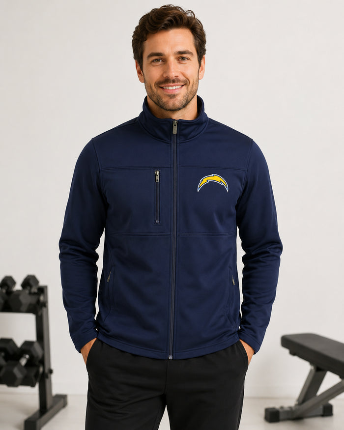 Outerstuff NFL Boys Youth Los Angeles Chargers Navy Bonded Fleece Full Zip Jacket