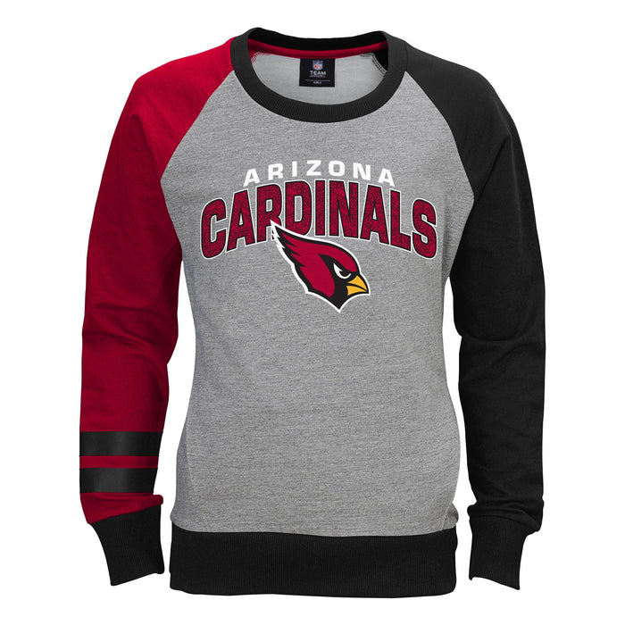 Outerstuff NFL Girls Youth Amethyst Fleece Crew Neck Sweatshirt - Arizona Cardinals