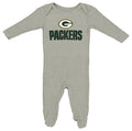 Outerstuff NFL Green Bay Packers Infant Big Fan Waffle Knit Gray Body Suit