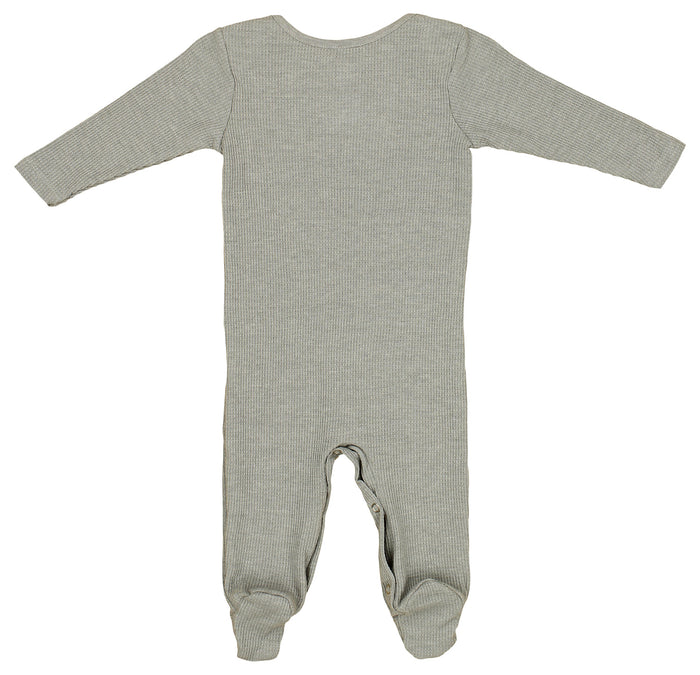 Outerstuff NFL Green Bay Packers Infant Big Fan Waffle Knit Gray Body Suit