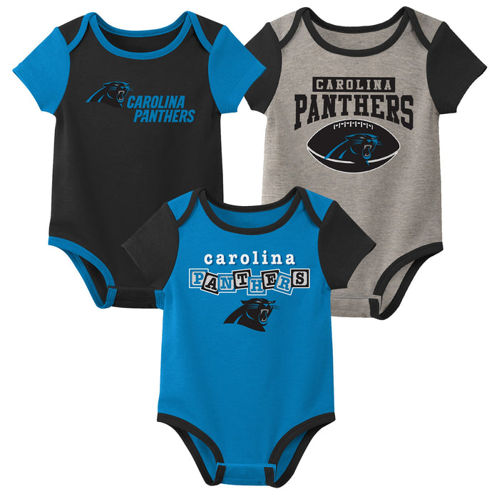 Outerstuff NFL Infant Carolina Panthers Team 3-Pack Bodysuit