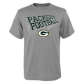 Outerstuff NFL Kids Little Girls 4-6x Dimensional Grey Cotton Tee, Green Bay Packers