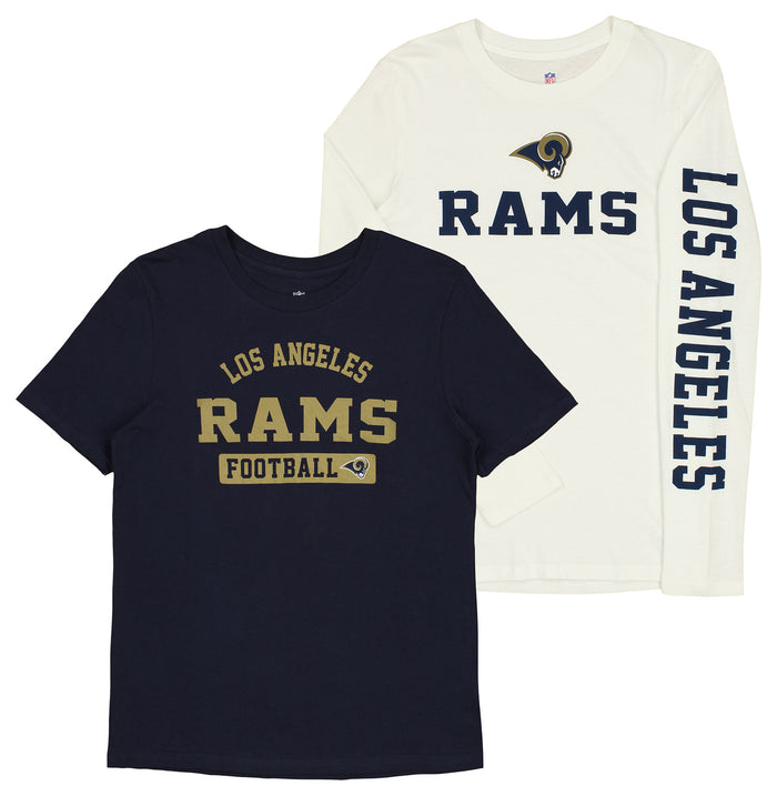 Outerstuff NFL Los Angeles Rams Boys Youth 3-in-1 Long and Short Sleeve T-Shirt Combo