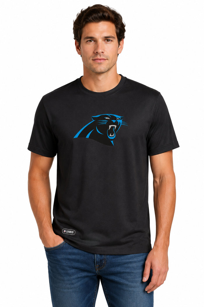 Outerstuff NFL Men's Carolina Panthers Stadium Retro Short Sleeve Poly Tee Black