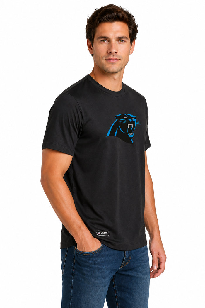 Outerstuff NFL Men's Carolina Panthers Stadium Retro Short Sleeve Poly Tee Black