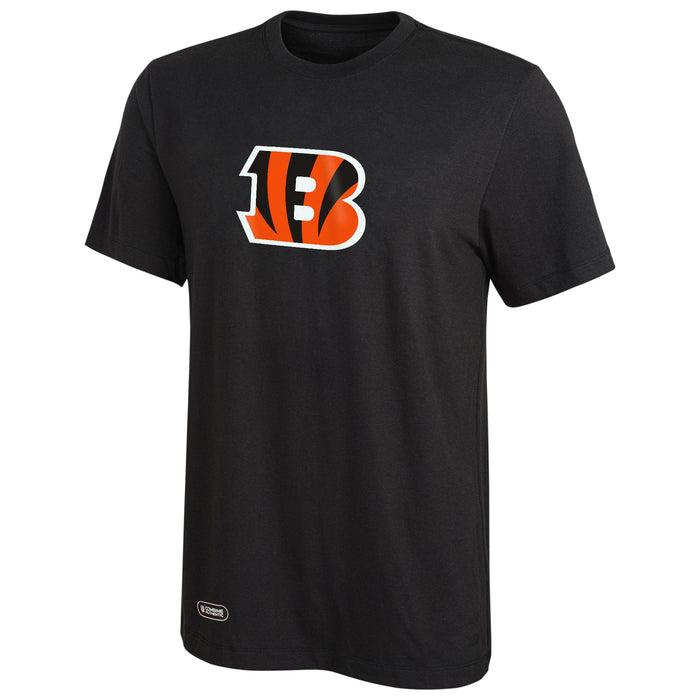 Outerstuff NFL Men's Cincinnati Bengals Stadium Retro Short Sleeve Poly Tee Black