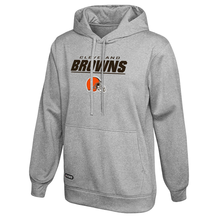 Outerstuff NFL Men's Cleveland Browns Stated Pullover Fleece Hoodie, Grey