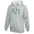 Outerstuff NFL Men's Coin Toss Pullover Performance Fleece Hoodie, New York Jets - Gray