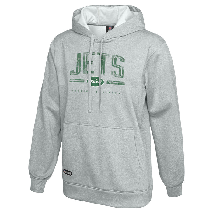 Outerstuff NFL Men's Coin Toss Pullover Performance Fleece Hoodie, New York Jets - Gray
