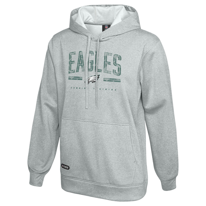Outerstuff NFL Men's Coin Toss Pullover Performance Fleece Hoodie, Philadelphia Eagles - Gray