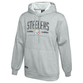 Outerstuff NFL Men's Coin Toss Pullover Performance Fleece Hoodie, Pittsburgh Steelers - Gray