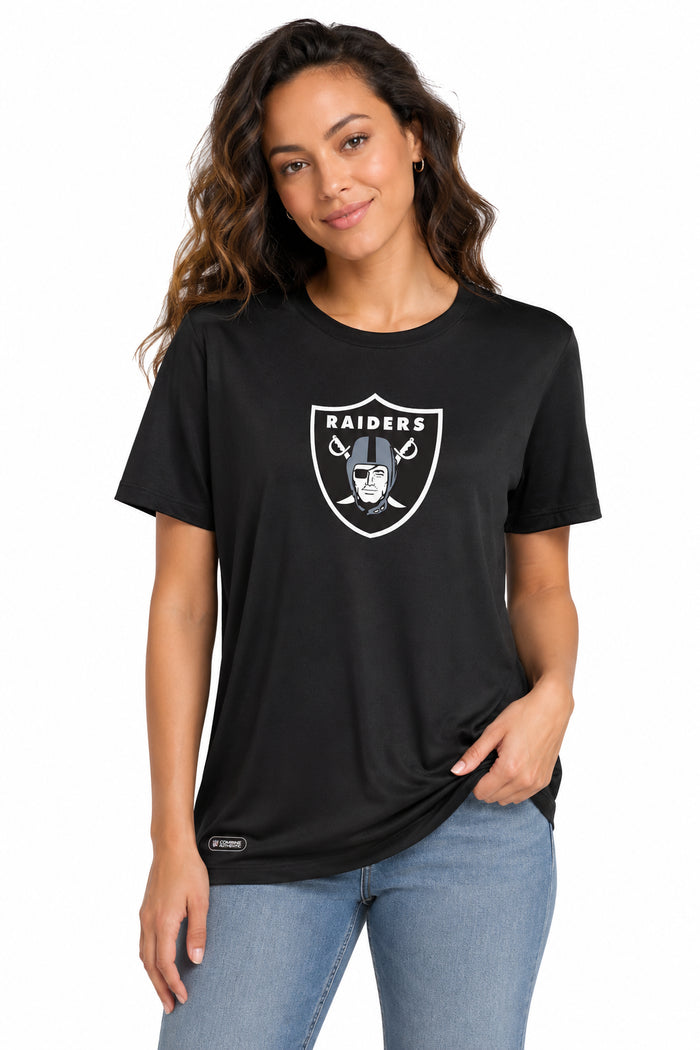 Outerstuff NFL Men's Las Vegas Raiders Stadium Retro Short Sleeve Poly Tee Black