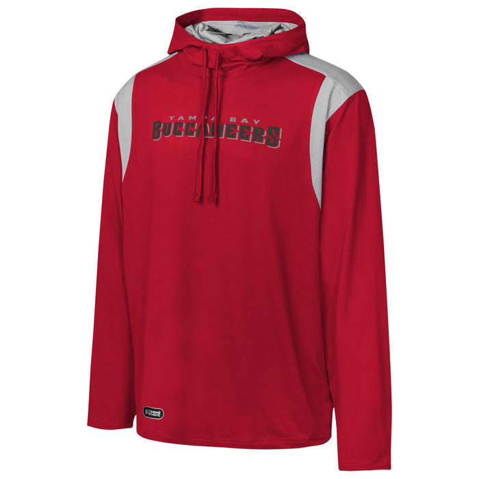 Outerstuff NFL Mens Long Sweep Pullover Hoodie, Tampa Bay Buccaneers, Team Color