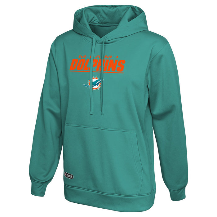 Outerstuff NFL Men's Miami Dolphins Stated Pullover Hoodie, Aqua