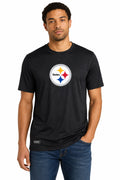 Outerstuff NFL Men's Pittsburgh Steelers Stadium Retro Short Sleeve Poly Tee Black