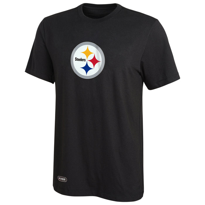 Outerstuff NFL Men's Pittsburgh Steelers Stadium Retro Short Sleeve Poly Tee Black
