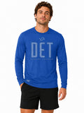 Outerstuff NFL Men's Record Setter Long Sleeve T-Shirt, Detroit Lions, Blue