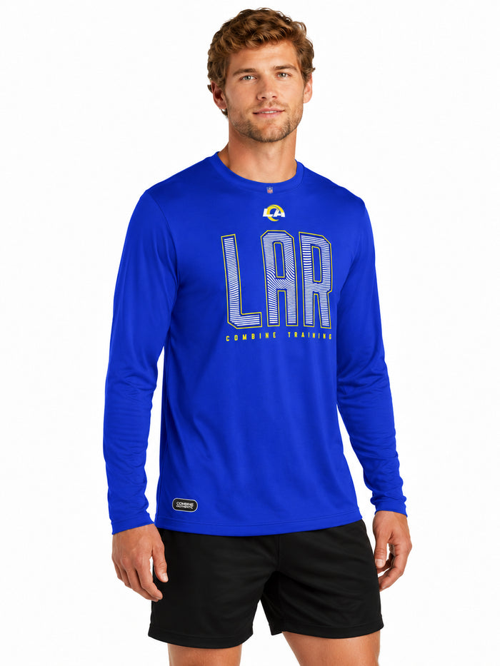 Outerstuff NFL Men's Record Setter Long Sleeve T-Shirt, Los Angeles Rams, Team Color