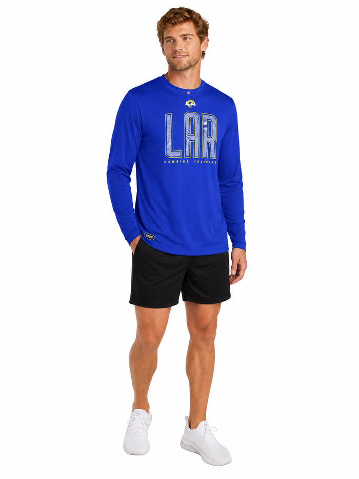 Outerstuff NFL Men's Record Setter Long Sleeve T-Shirt, Los Angeles Rams, Team Color