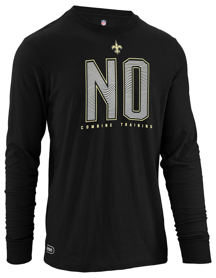 Outerstuff NFL Men's Record Setter Long Sleeve T-Shirt, New Orleans Saints, Team Color