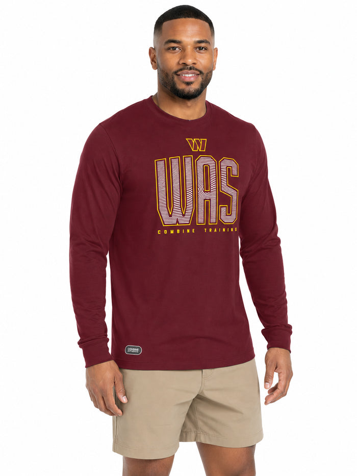 Outerstuff NFL Men's Record Setter Long Sleeve T-Shirt, Washington Commanders, Team Color
