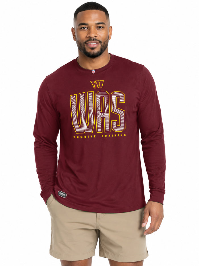 Outerstuff NFL Men's Record Setter Long Sleeve T-Shirt, Washington Commanders, Team Color