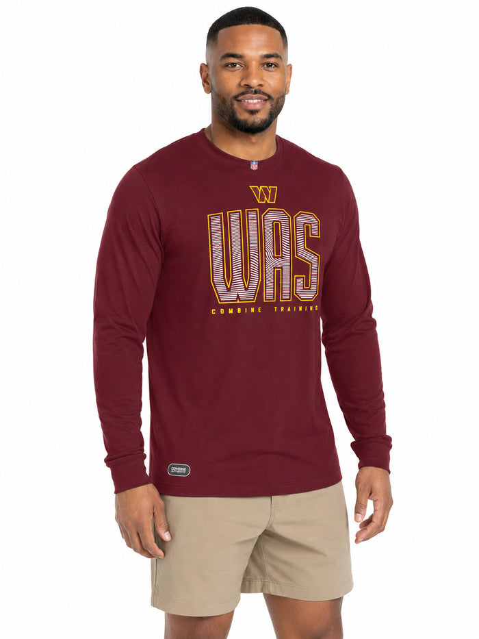 Outerstuff NFL Men's Record Setter Long Sleeve T-Shirt, Washington Commanders, Team Color