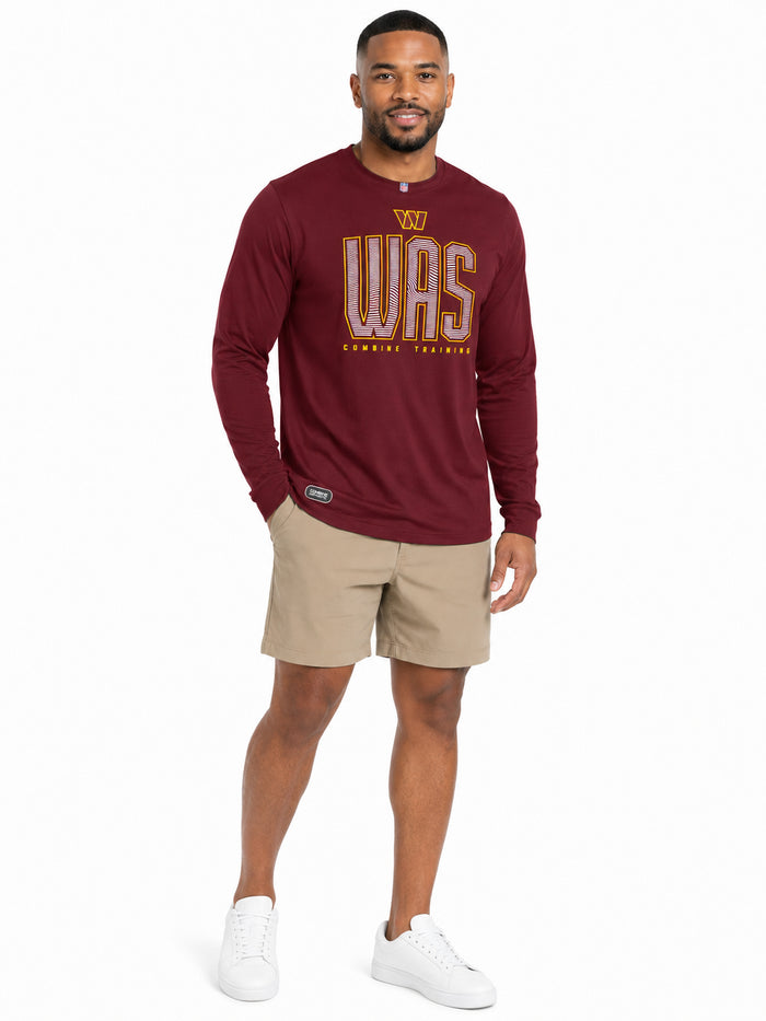 Outerstuff NFL Men's Record Setter Long Sleeve T-Shirt, Washington Commanders, Team Color