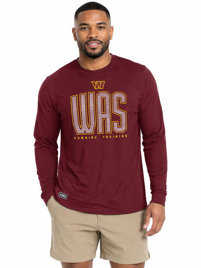 Outerstuff NFL Men's Record Setter Long Sleeve T-Shirt, Washington Commanders, Team Color