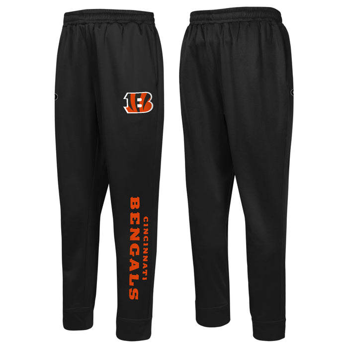Outerstuff NFL Men's Side Line Elastic Tech Jogger, Cincinnati Bengals, Team Color