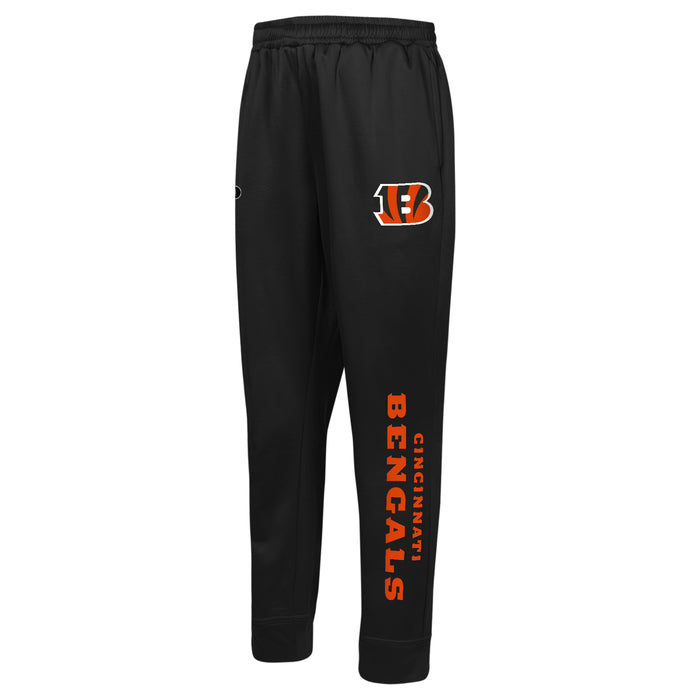 Outerstuff NFL Men's Side Line Elastic Tech Jogger, Cincinnati Bengals, Team Color