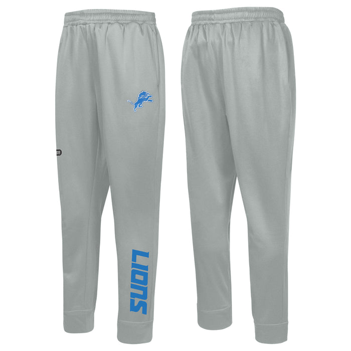 Outerstuff NFL Men's Side Line Elastic Tech Jogger, Detroit Lions, Gray