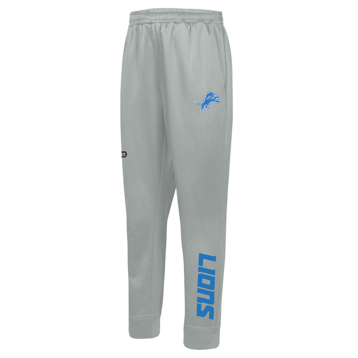 Outerstuff NFL Men's Side Line Elastic Tech Jogger, Detroit Lions, Gray