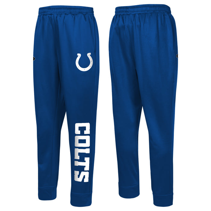 Outerstuff NFL Men's Side Line Elastic Tech Jogger, Indianapolis Colts, Team Color