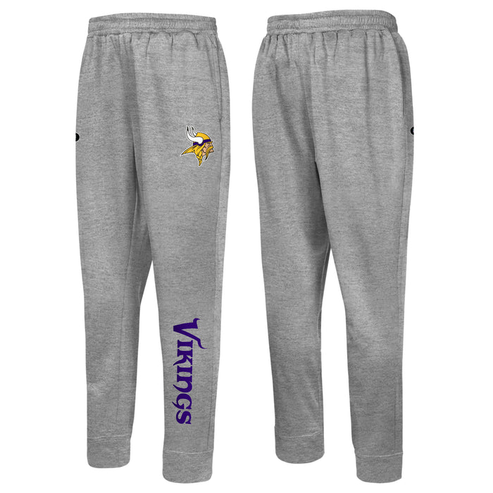 Outerstuff NFL Men's Side Line Elastic Tech Jogger, Minnesota Vikings, Gray