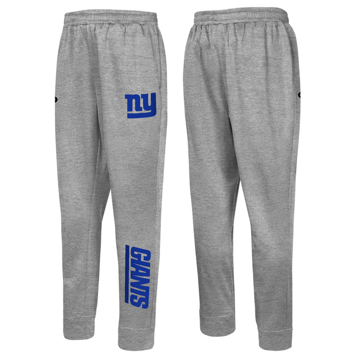 Outerstuff NFL Men's Side Line Elastic Tech Jogger, New York Giants, Gray