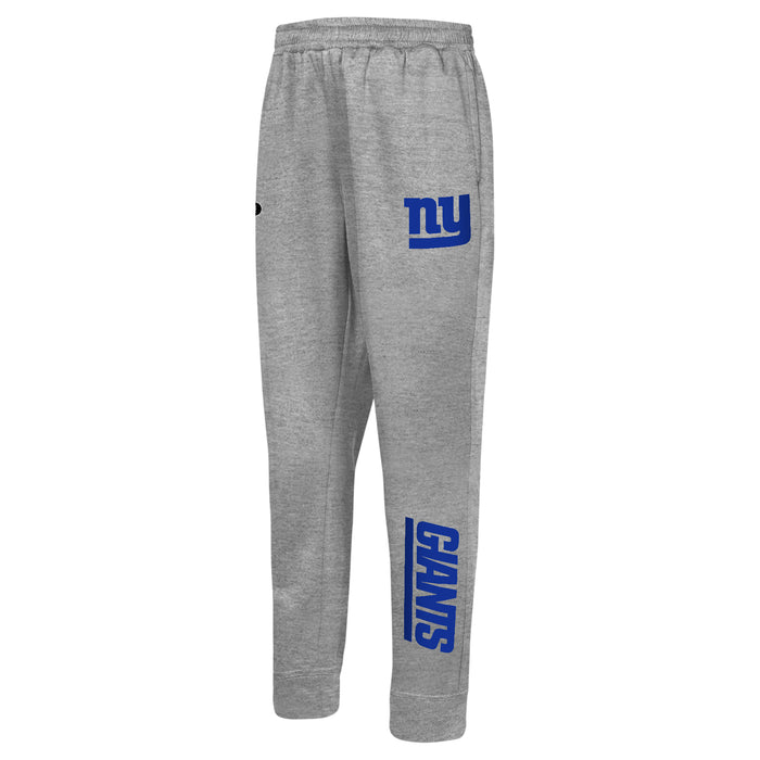 Outerstuff NFL Men's Side Line Elastic Tech Jogger, New York Giants, Gray