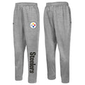 Outerstuff NFL Men's Side Line Elastic Tech Jogger, Pittsburgh Steelers, Gray